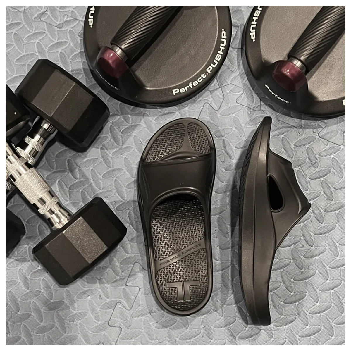 Telic Recharge Arch Support Comfort Slide Sandals - Midnight Black - Image 5