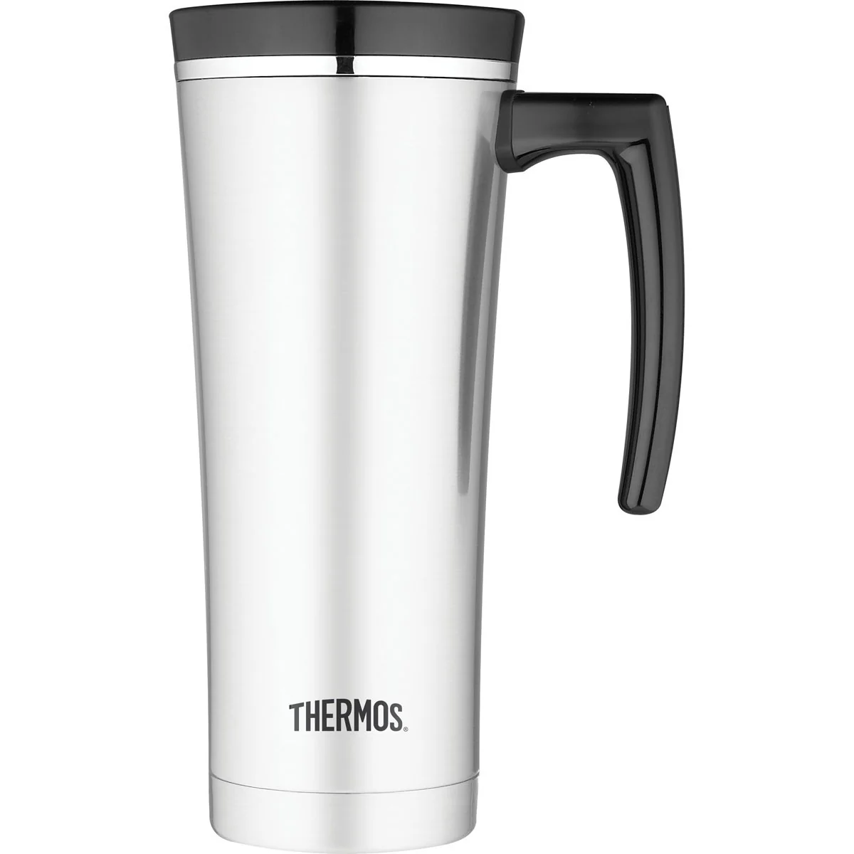 Thermos 16 oz Sipp Insulated Stainless Steel Travel Mug w/ Handle - Silver/Black - Image 2