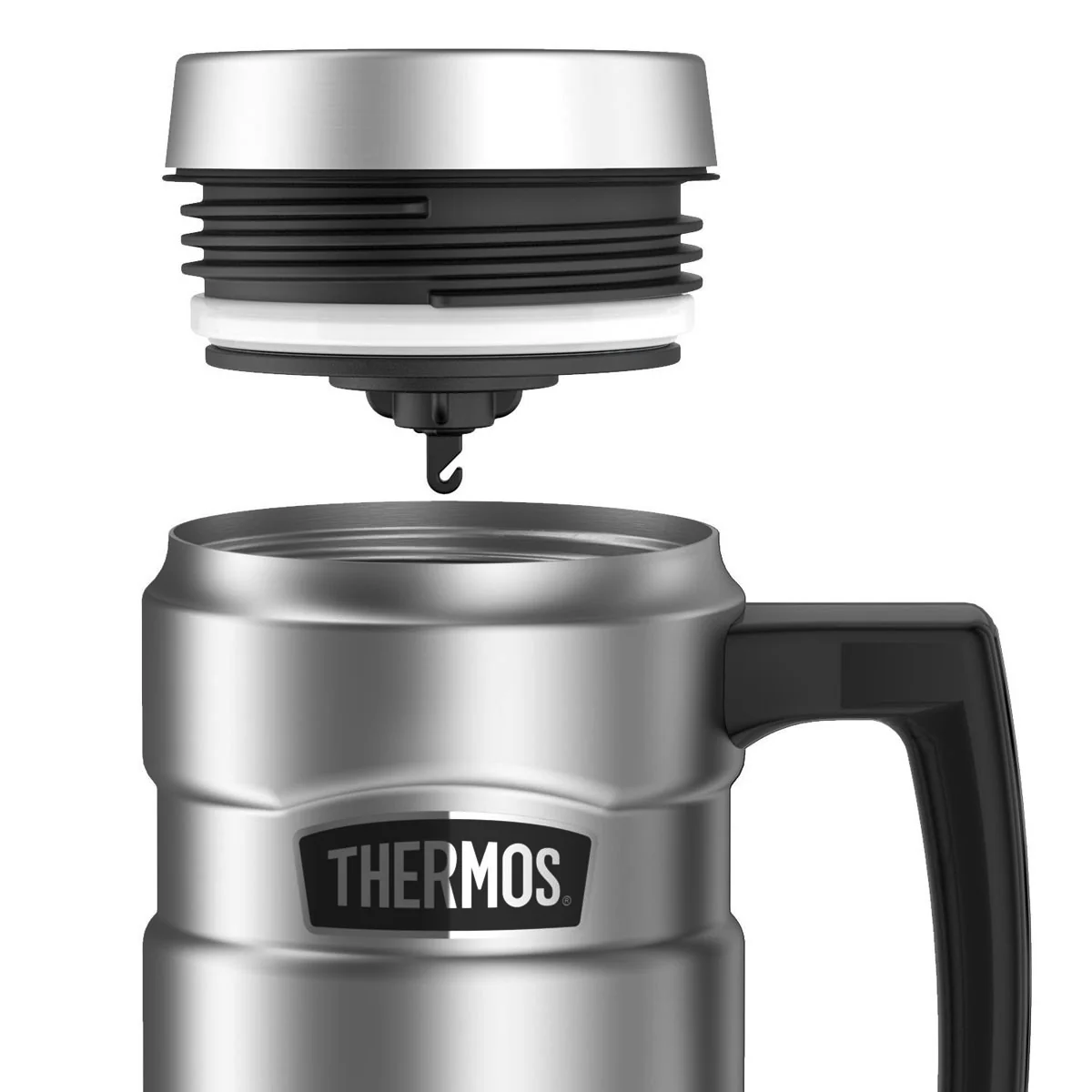 Thermos 16 oz. Stainless King Insulated Stainless Steel Travel Mug with Handle - Image 8