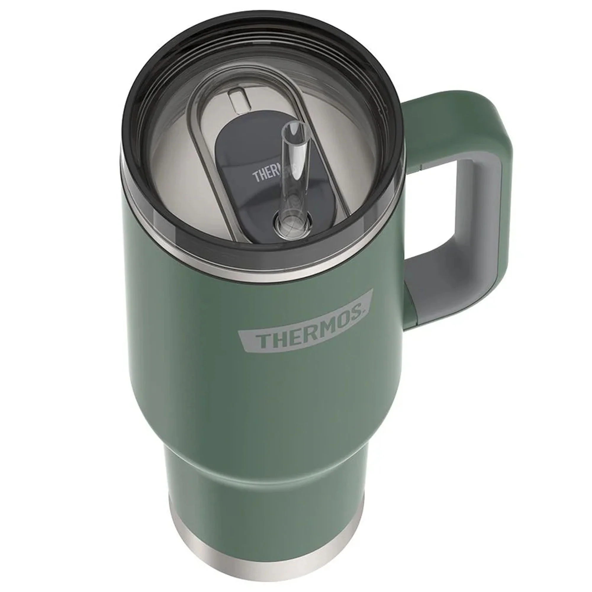 Thermos 40 oz Stainless Steel Cup Holder Mug w/ Straw - Image 4