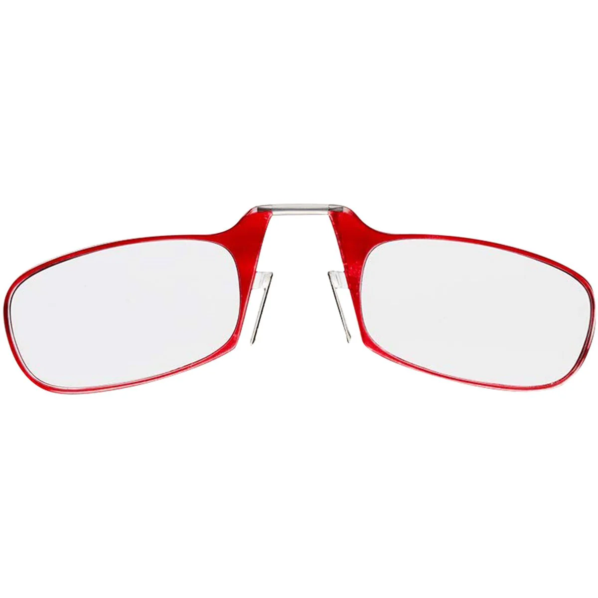 ThinOptics Armless Glasses with Universal Case - Red Frame, White Pod - Image 3