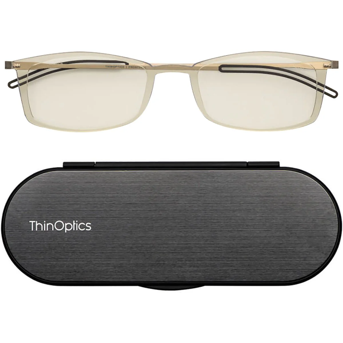 ThinOptics Brooklyn Blue Light Blocker Computer Reading Glasses with Milano Case - Image 3