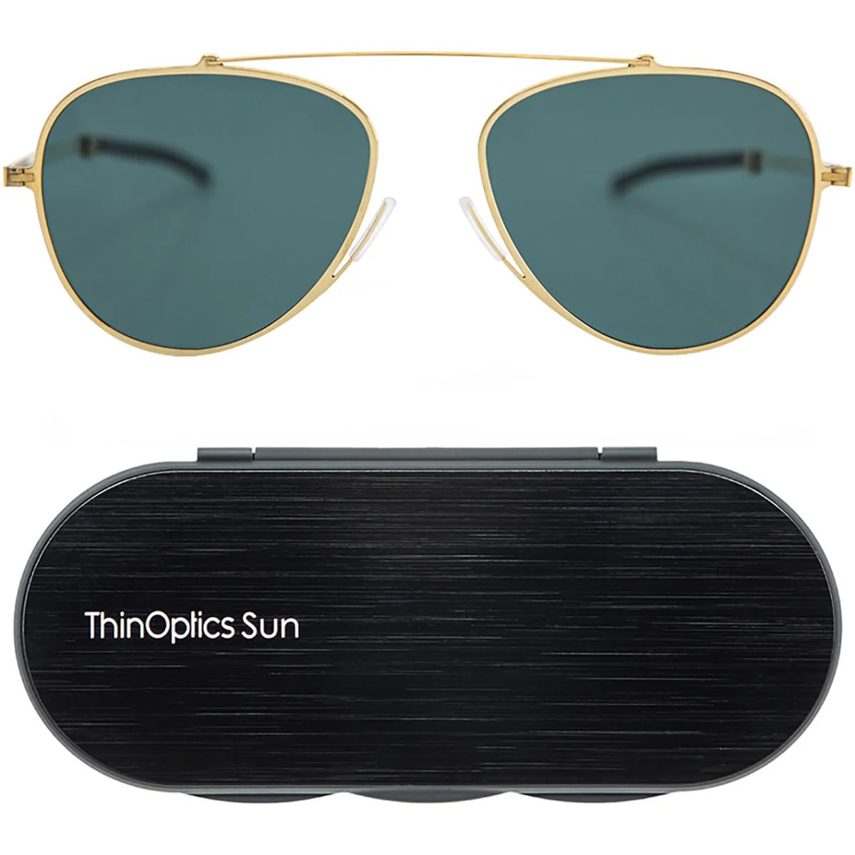 ThinOptics Mountain View Aviator Sunglasses with Aluminum Case - Image 6