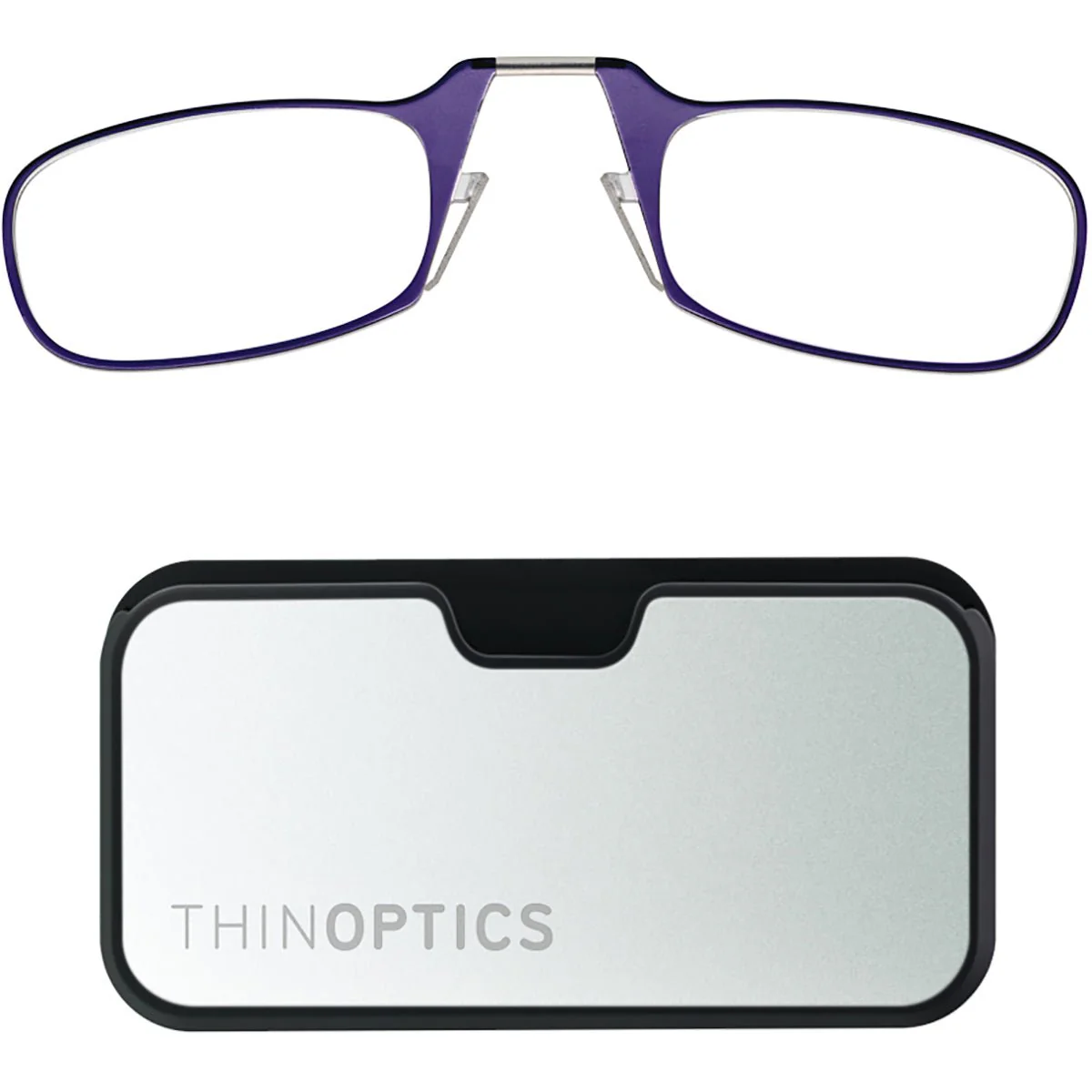 ThinOptics Secure Fit Armless Ultralight Reading Glasses with Metal Finish Pod - Image 5