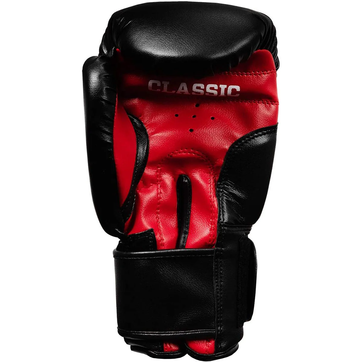 Title Boxing Classic Hook and Loop Vinyl Training Boxing Gloves - Black/Red - Image 2