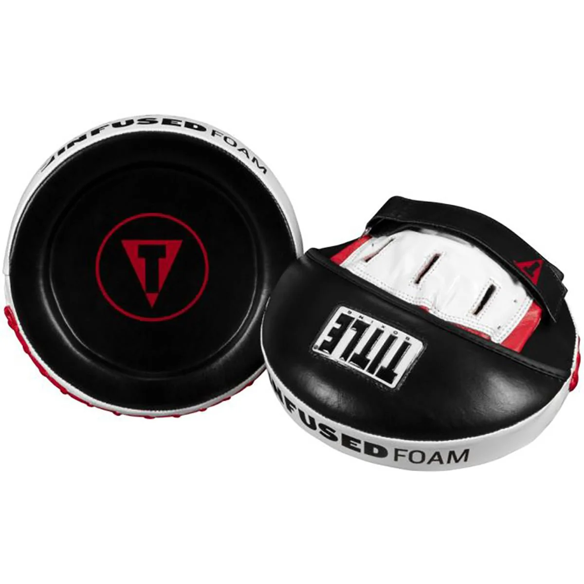Title Boxing Infused Foam Punch Mitts 2.0 - Black/White/Red - Image 2