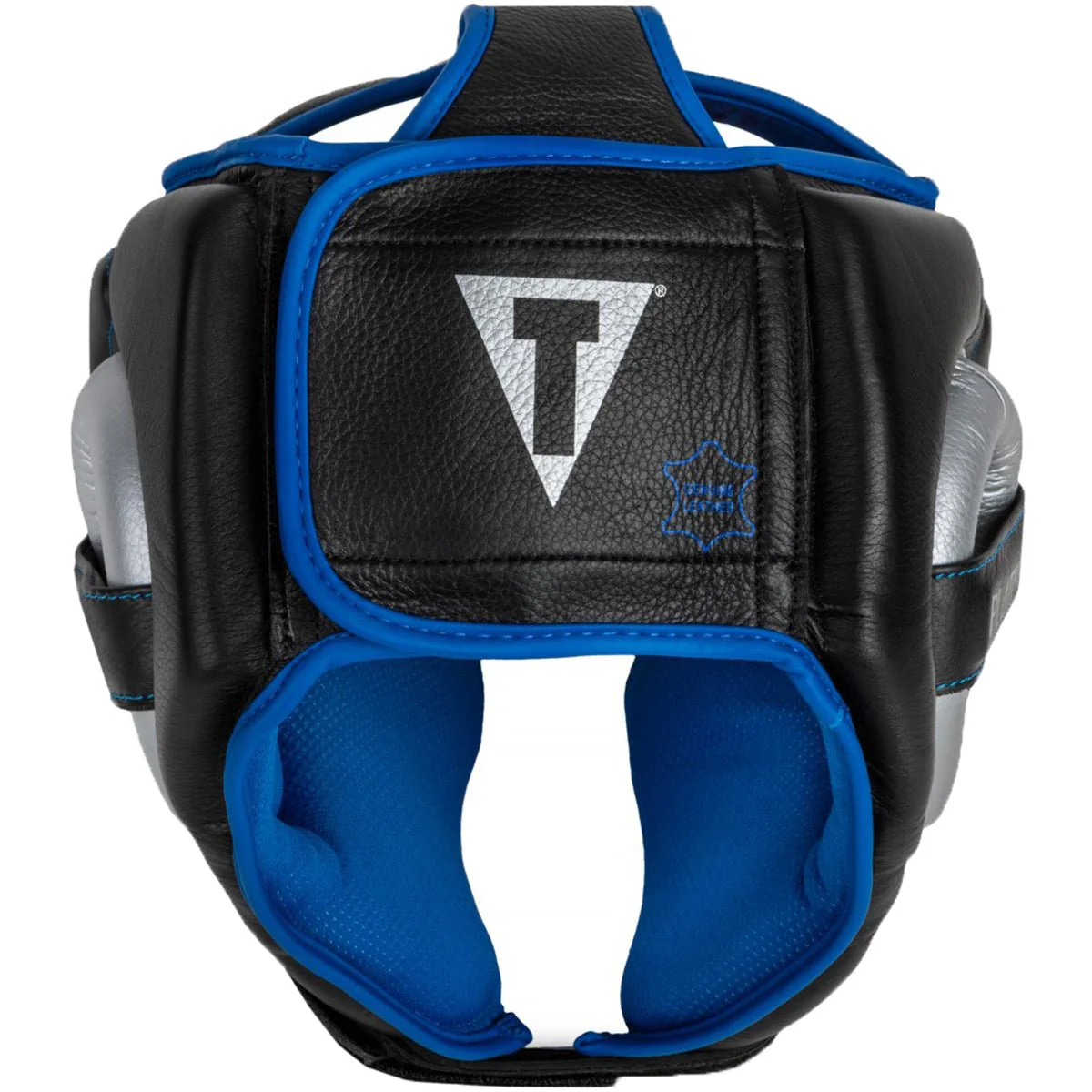 Title Boxing Platinum Perilous Training Headgear - Black/Silver/Blue - Image 3