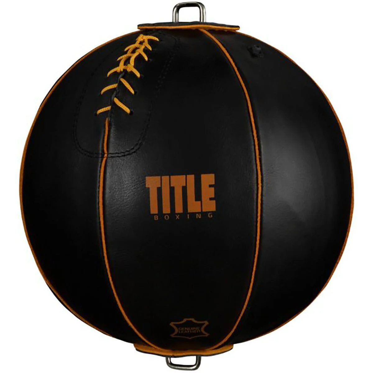 Title Boxing Retro Style Leather Double End Bag with Cables - Image 5