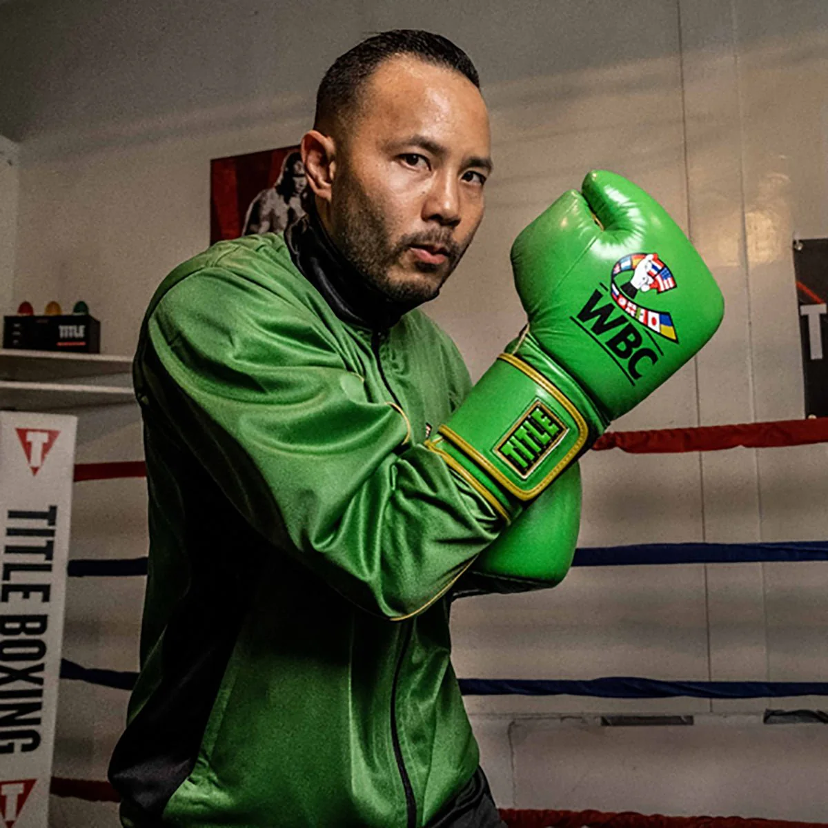 Title Boxing WBC Hook and Loop Bag Gloves - Green/Black - Image 6