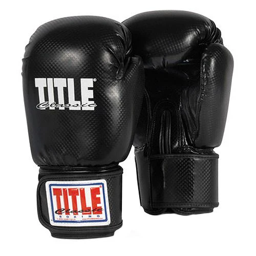 Title Classic Black Max Boxing Gloves