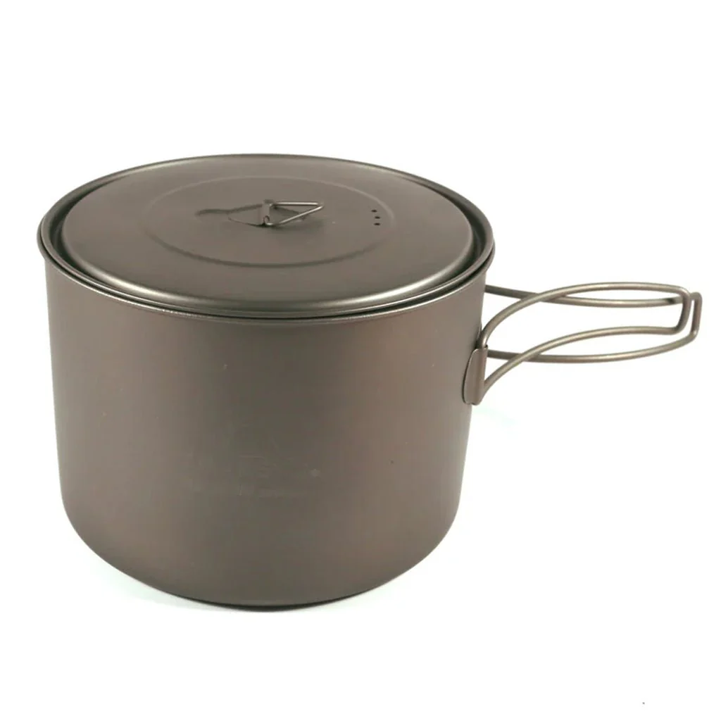 TOAKS 1600ml Ultralight Titanium Camping Cook Pot with Foldable Handles and Lid - Image 2