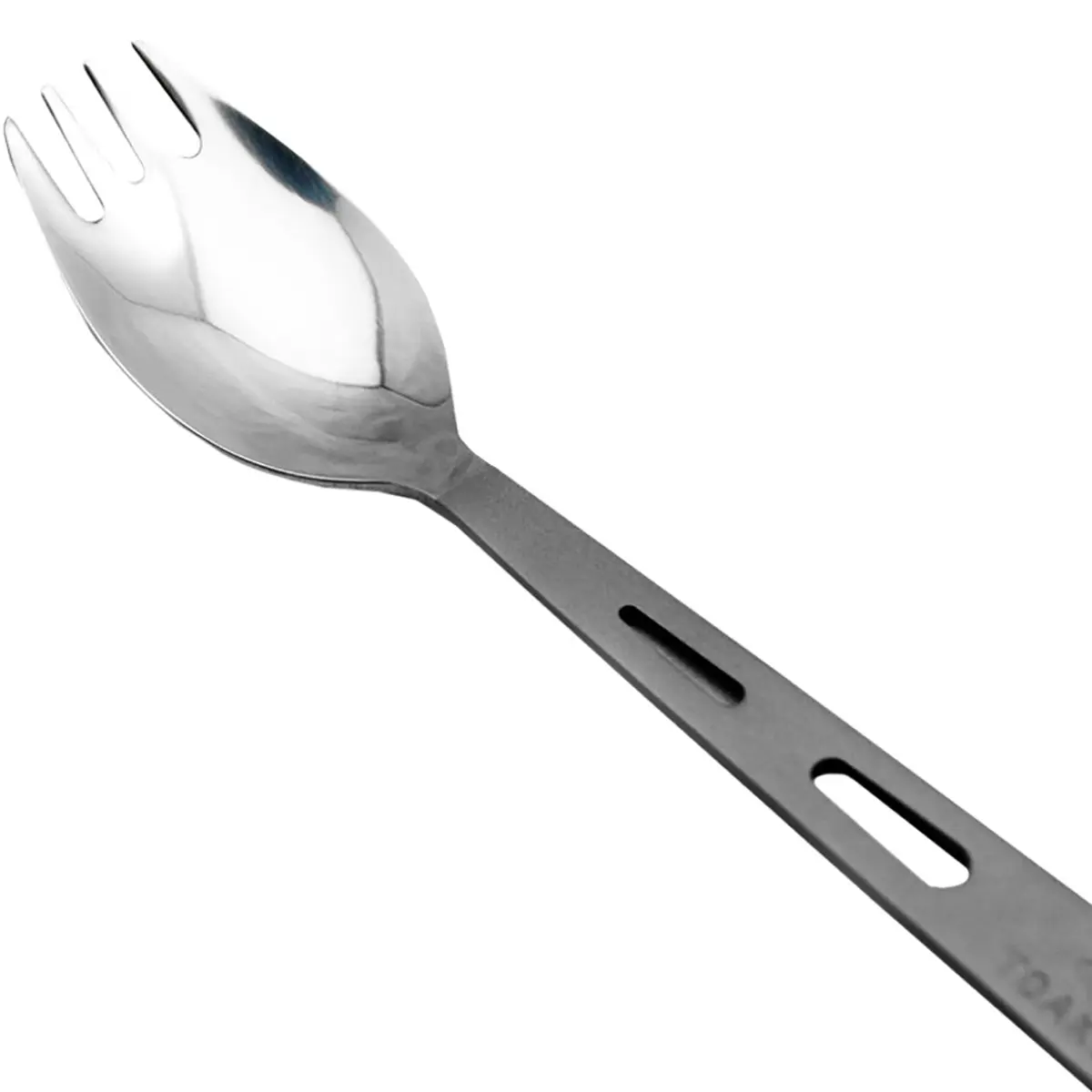 TOAKS Polished Narrow Head Titanium Camping Spork with Matte Handle - Image 2