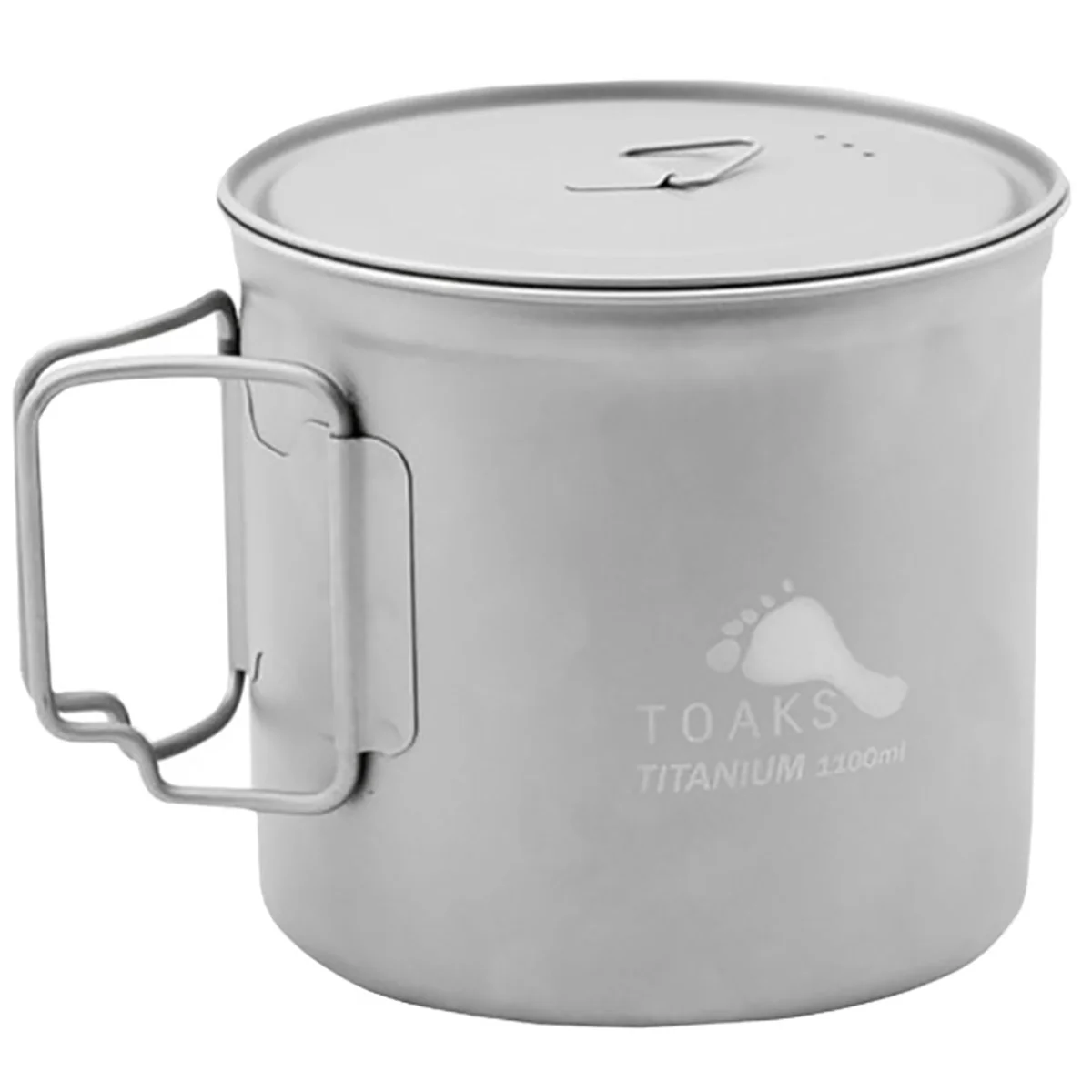 TOAKS Ultralight Titanium Camping Cook Pot with Foldable Handles and Lid - Image 7