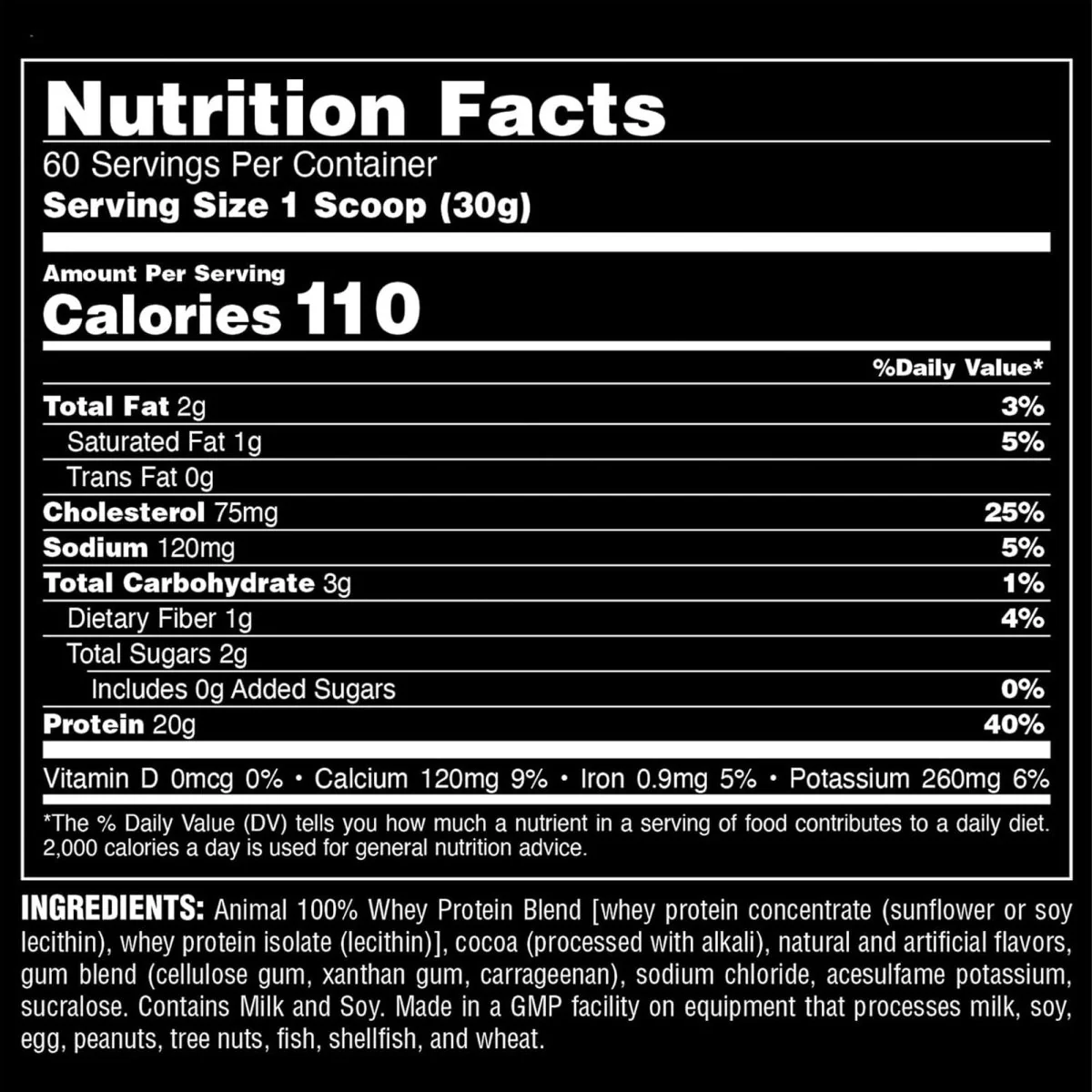 Universal Nutrition Animal 100% Whey Protein Powder - 60 Servings - Image 4
