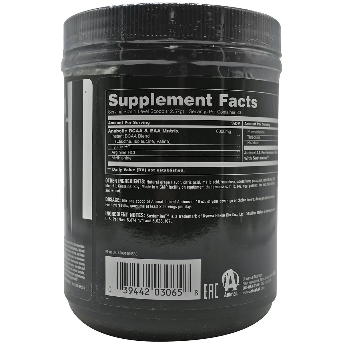 Universal Nutrition Animal Juiced Aminos, 30 Servings - Loaded with BCAA and EAA - Image 7