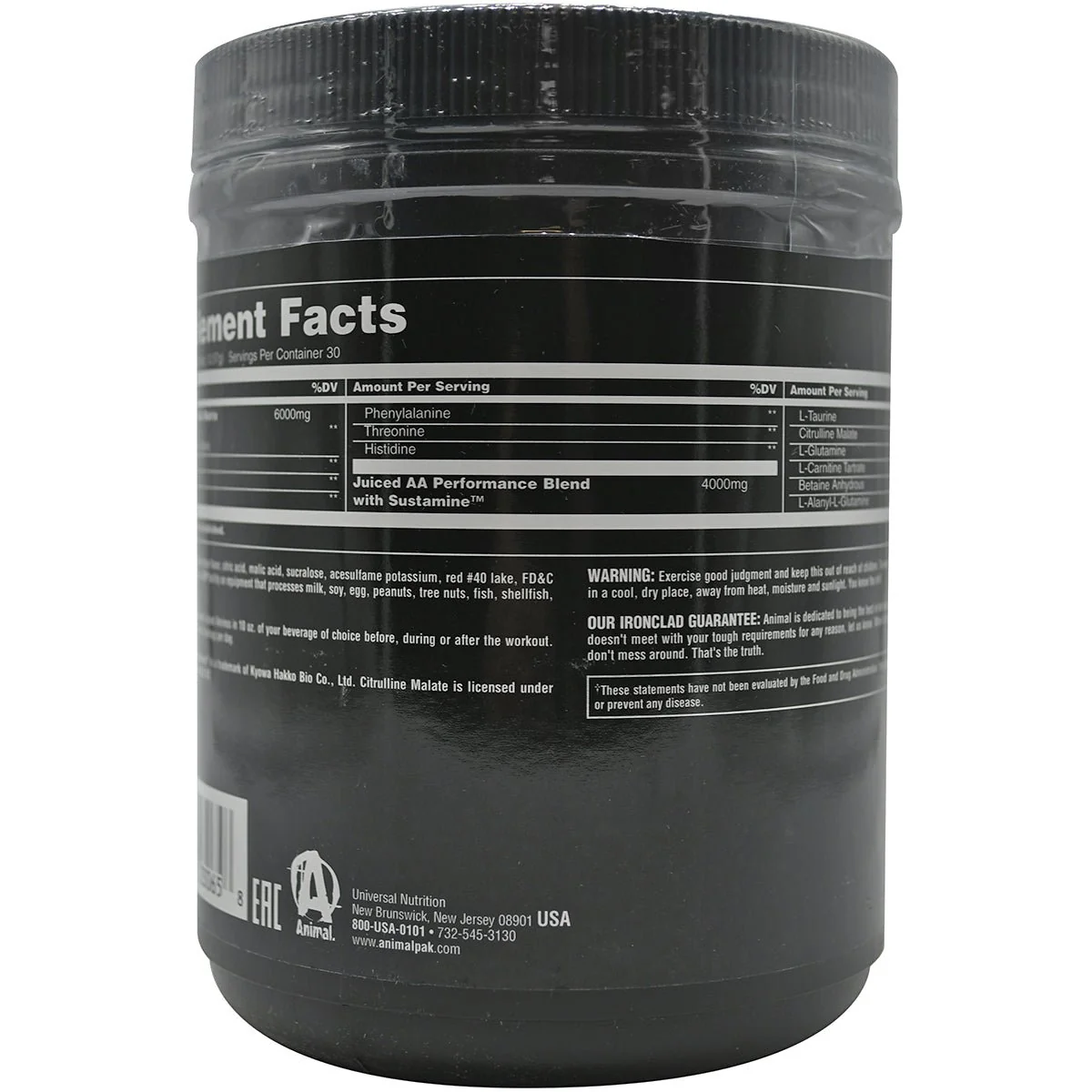 Universal Nutrition Animal Juiced Aminos - Orange Juiced - 30 Servings - Image 3