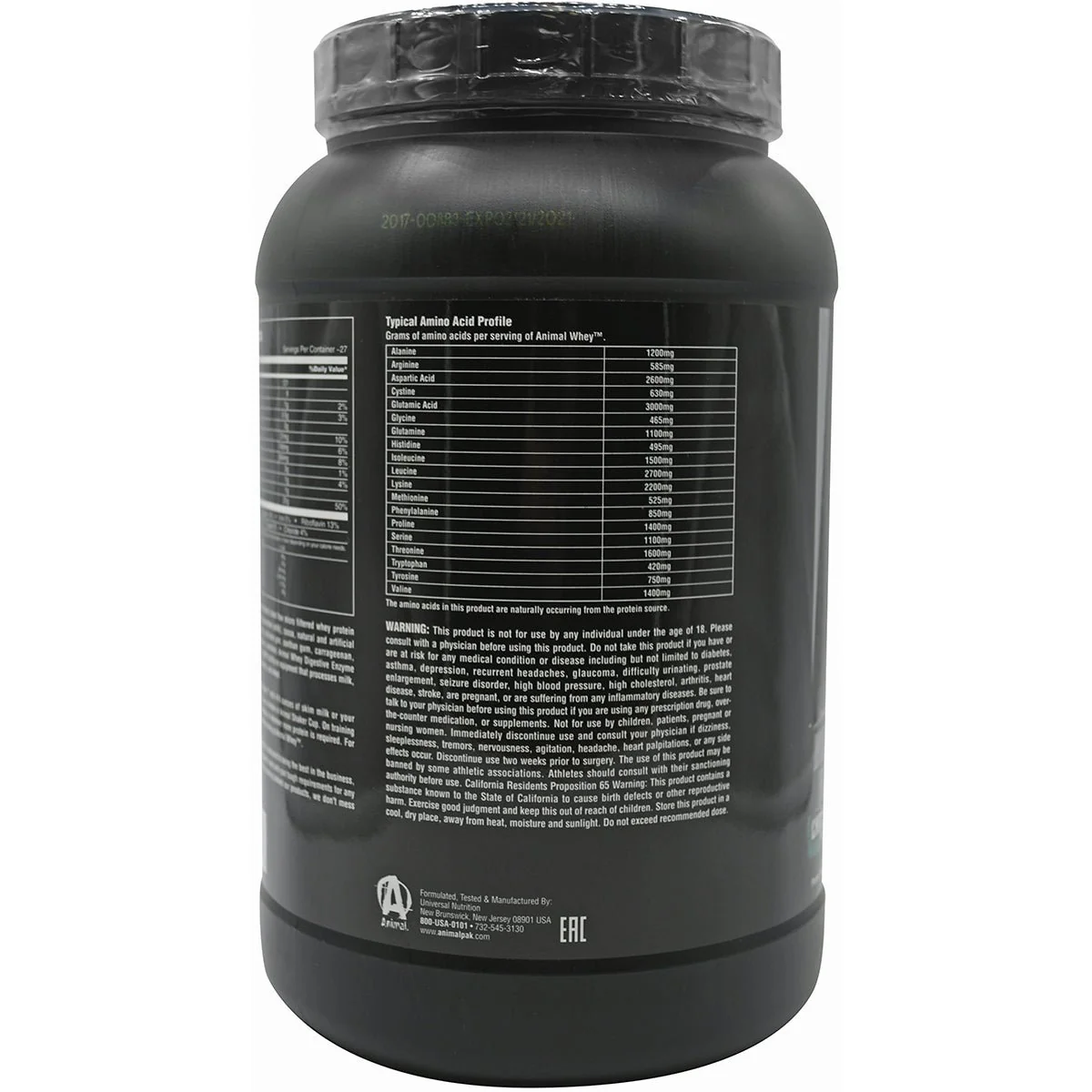 Universal Nutrition Animal Whey - About 27 Servings - Chocolate - Image 3