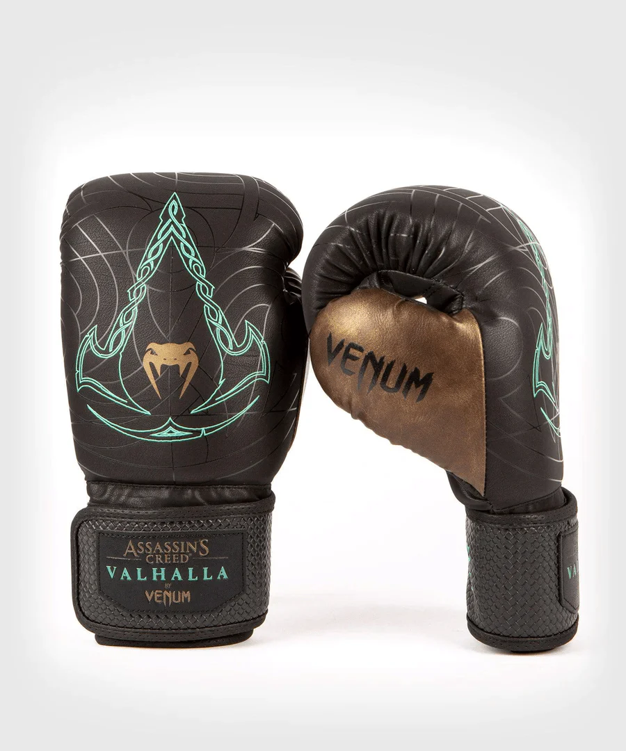 Venum Assassin's Creed Hook and Loop Boxing Gloves - Black