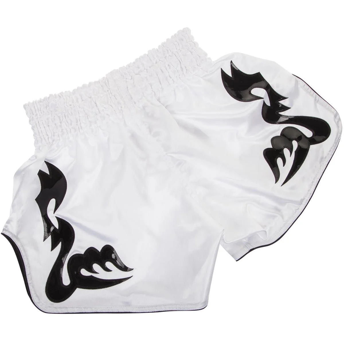 Venum Bangkok Inferno Muay Thai Shorts - White/Black - Image 2