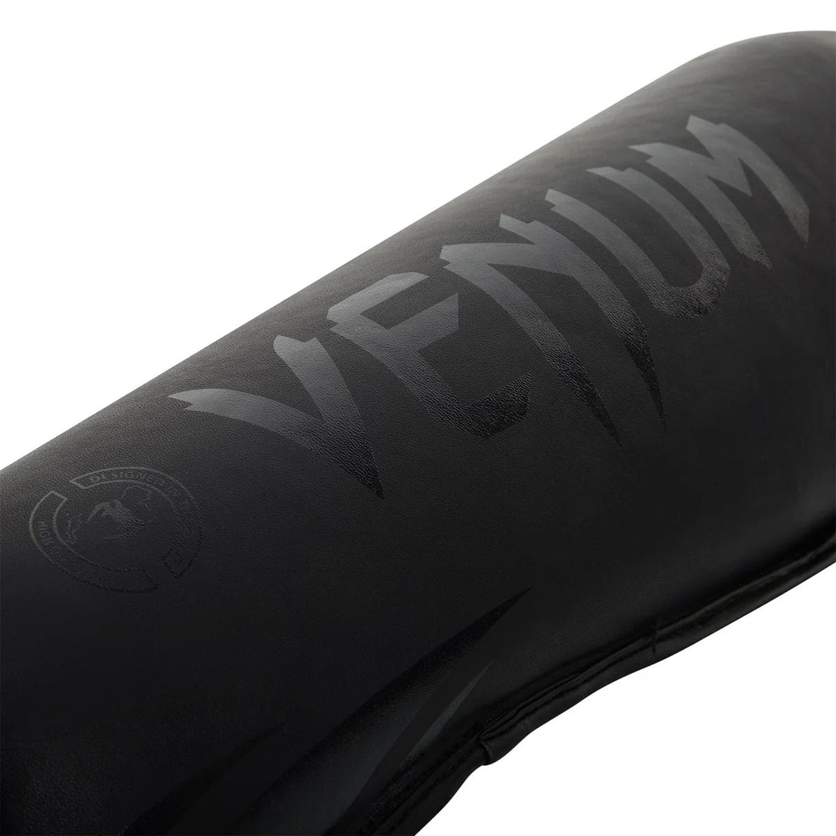 Venum Challenger Standup Skintex Leather MMA Shin Instep Guards - Black - Image 2