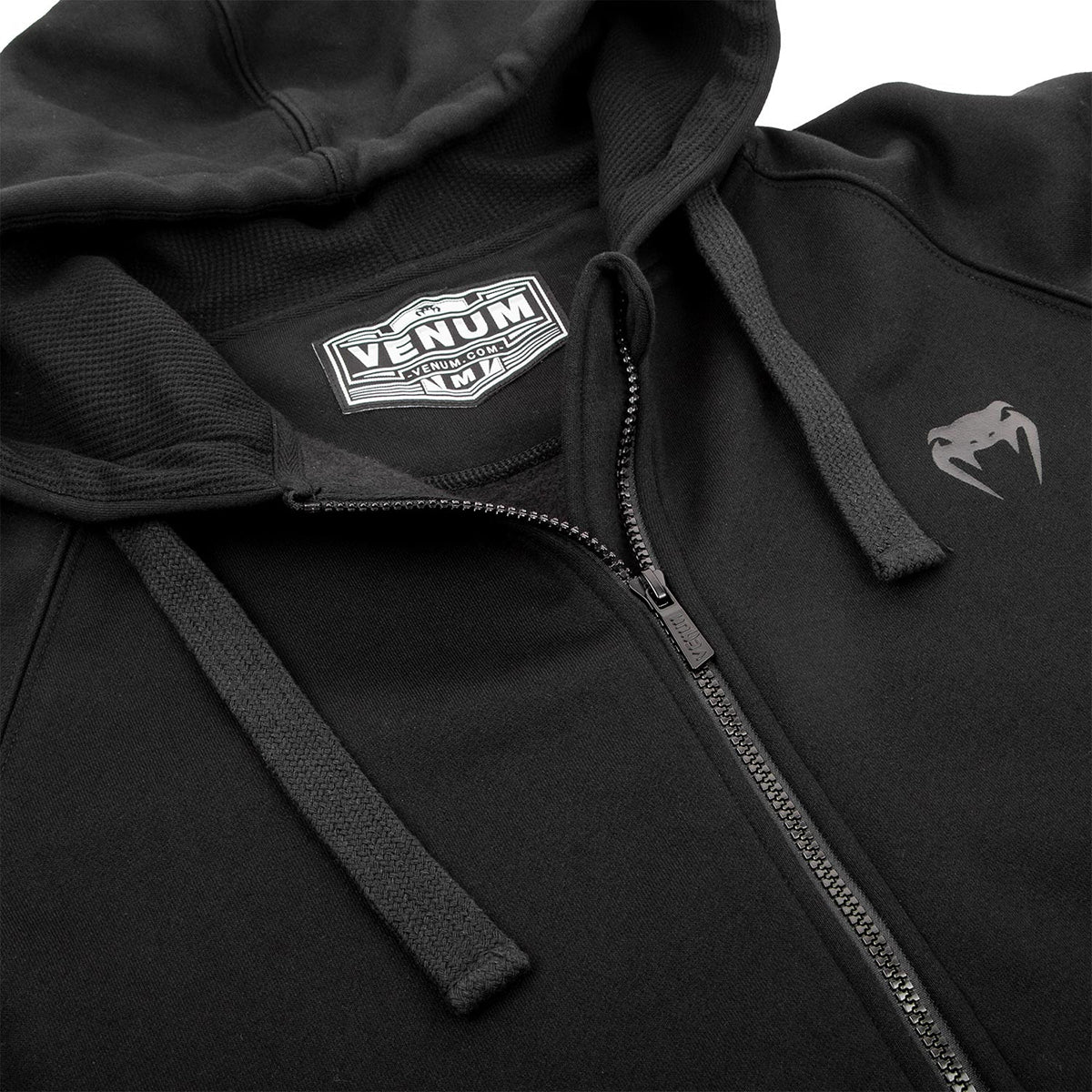 Venum Contender 3.0 Full Zip Hoodie - Black/Black - Image 3