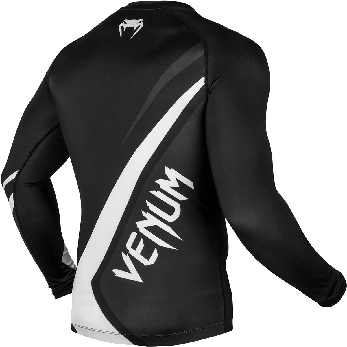 Venum Contender 4.0 Long Sleeve MMA Compression Rashguard - Black/Gray/White - Image 3