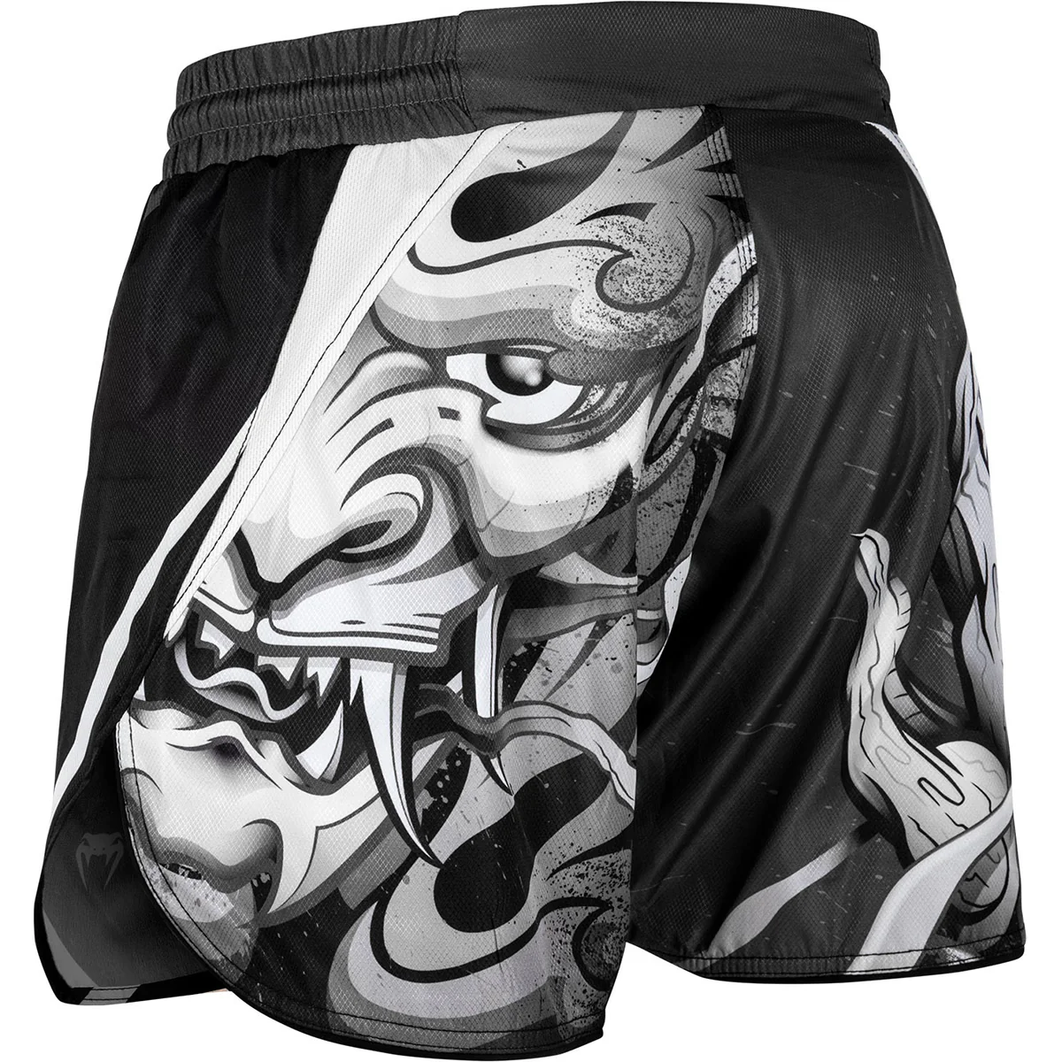 Venum Devil Lightweight MMA Fight Shorts - White/Black - Image 3