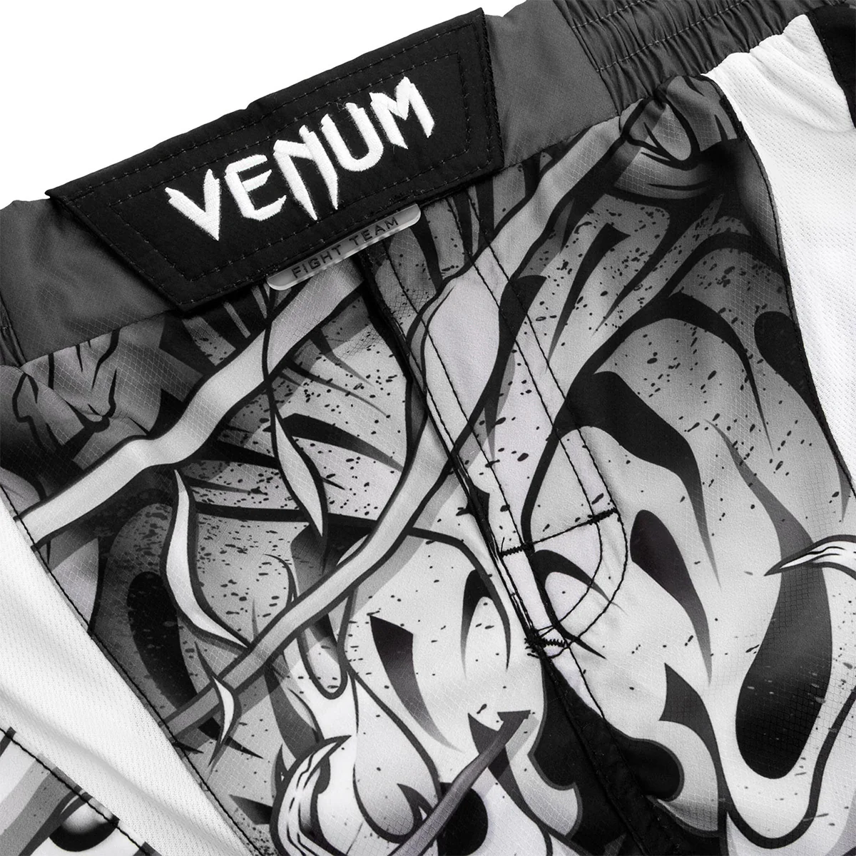 Venum Devil Lightweight MMA Fight Shorts - White/Black - Image 5
