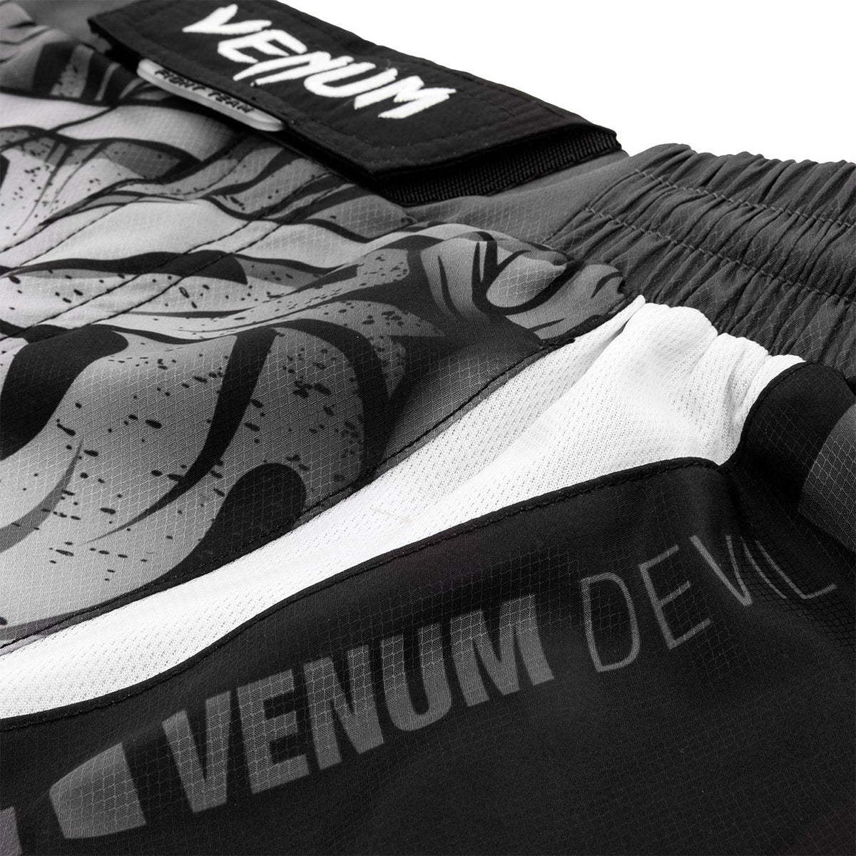 Venum Devil Lightweight MMA Fight Shorts - White/Black - Image 8
