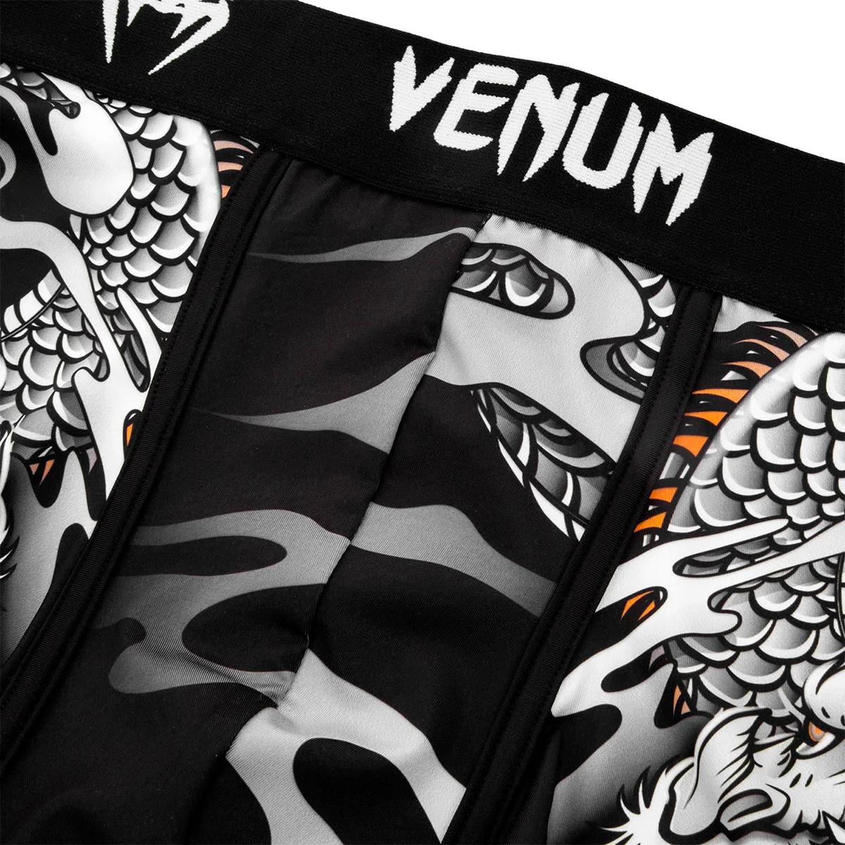Venum Dragon's Flight Boxer Shorts - Black/White - Image 3