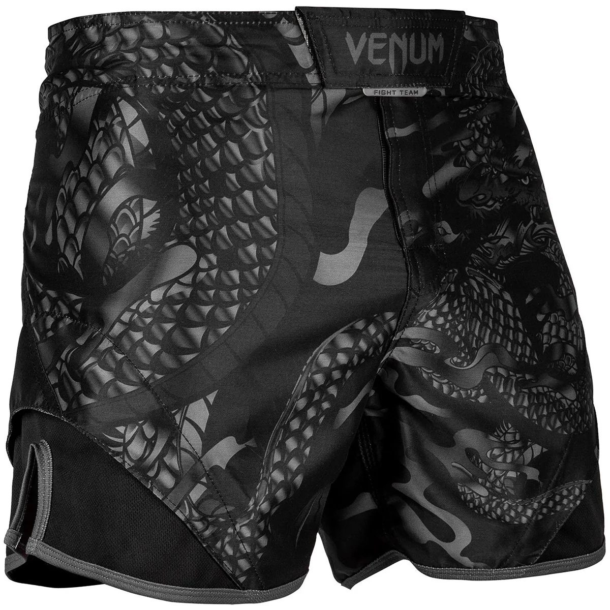Venum Dragon's Flight MMA Fight Shorts - Black/Black