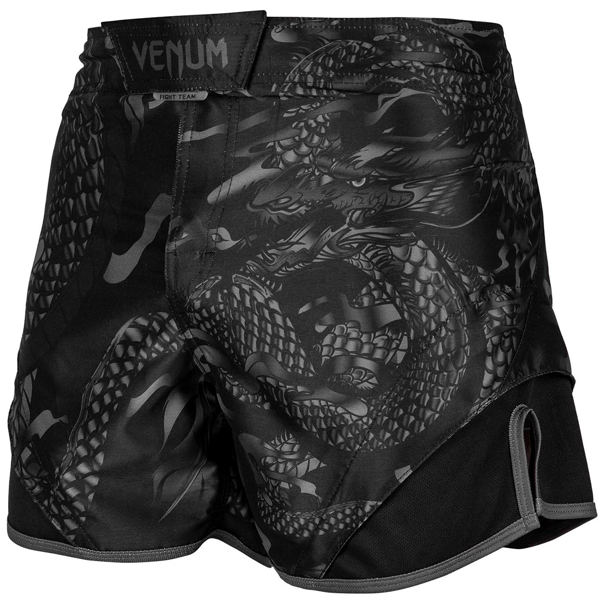 Venum Dragon's Flight MMA Fight Shorts - Black/Black - Image 2