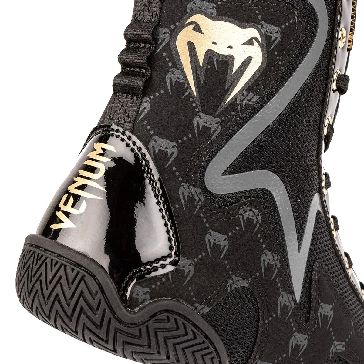 Venum Elite Evo Monogram Boxing Shoes - Black - Image 4