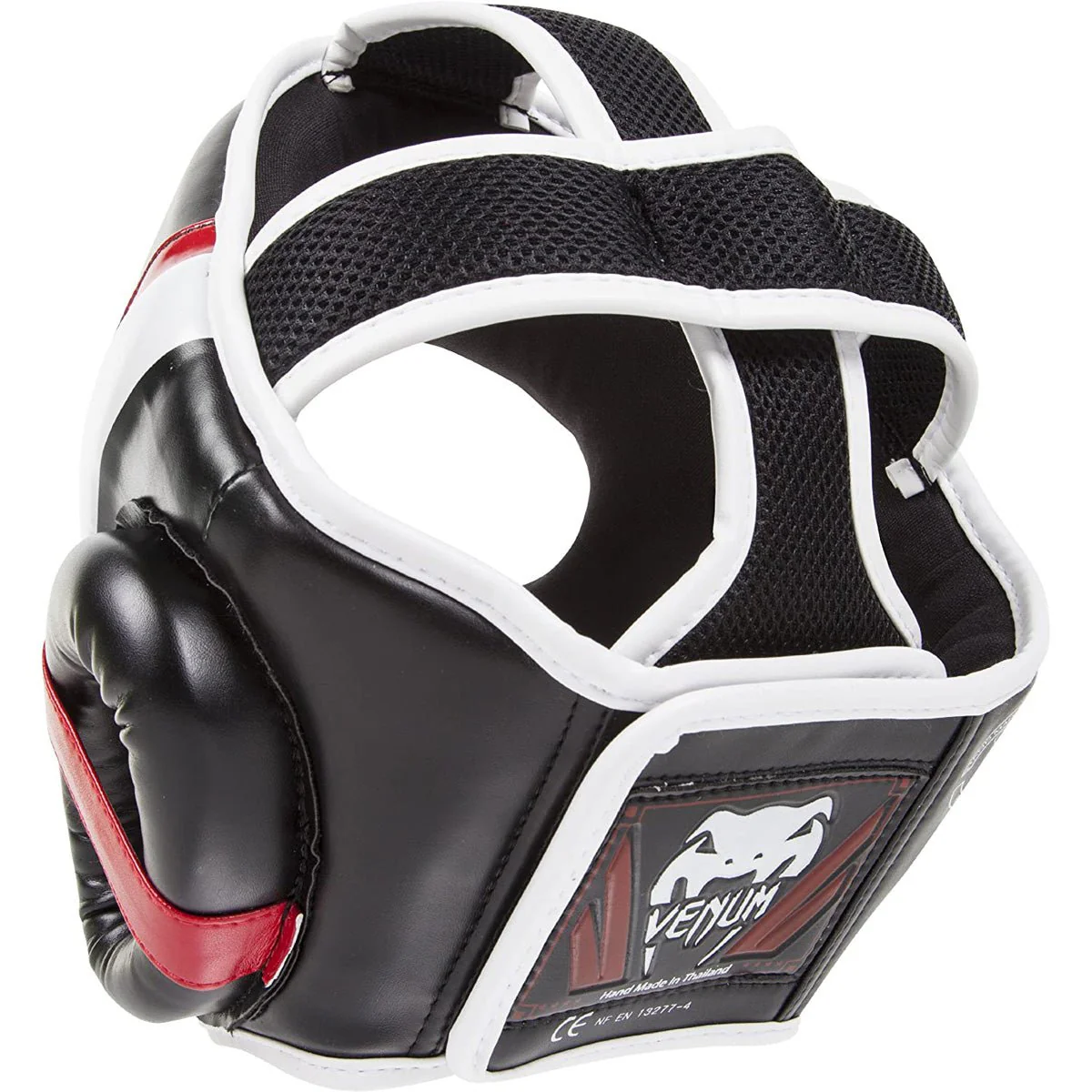 Venum Elite Headgear - Black/Red/Gray - Image 2