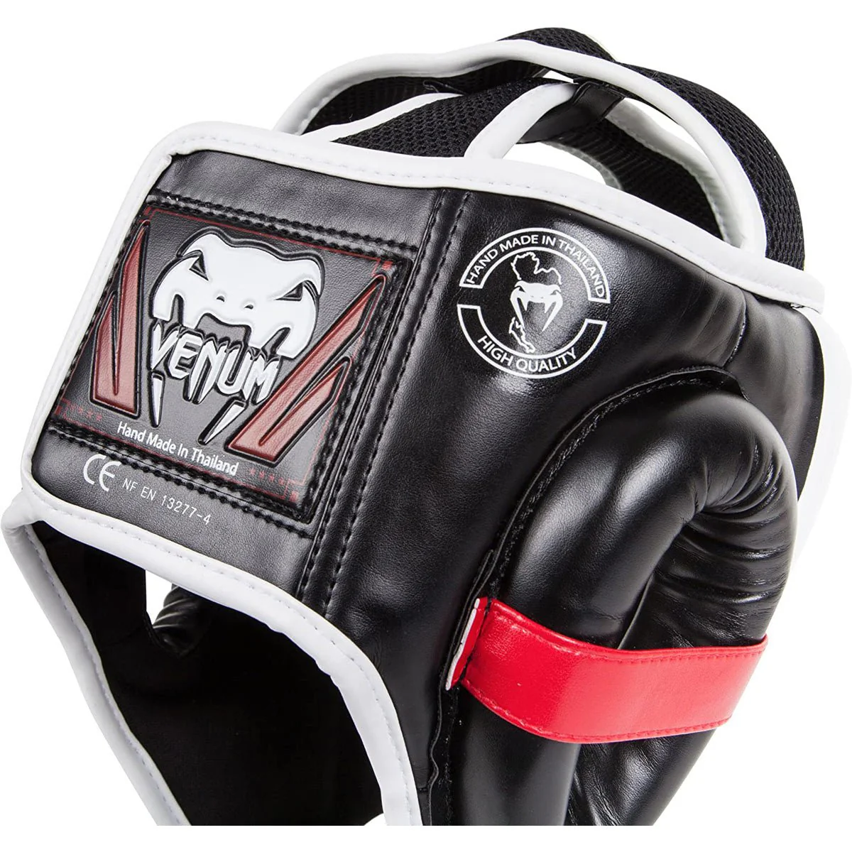 Venum Elite Headgear - Black/Red/Gray - Image 3
