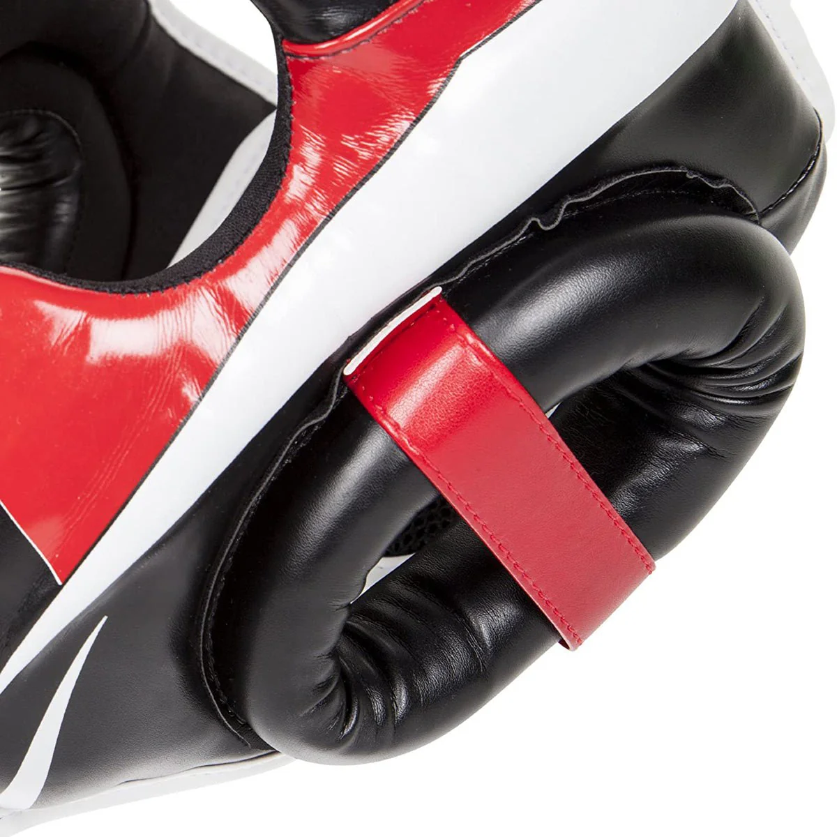 Venum Elite Headgear - Black/Red/Gray - Image 4