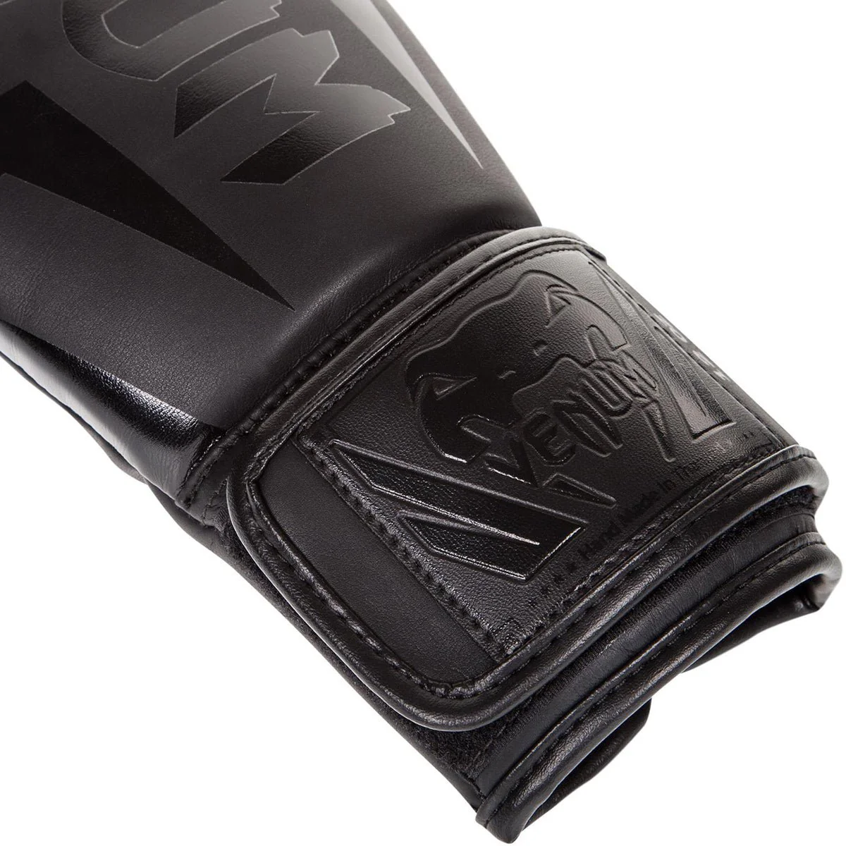 Venum Elite Hook and Loop Boxing Gloves - Matte Black - Image 3