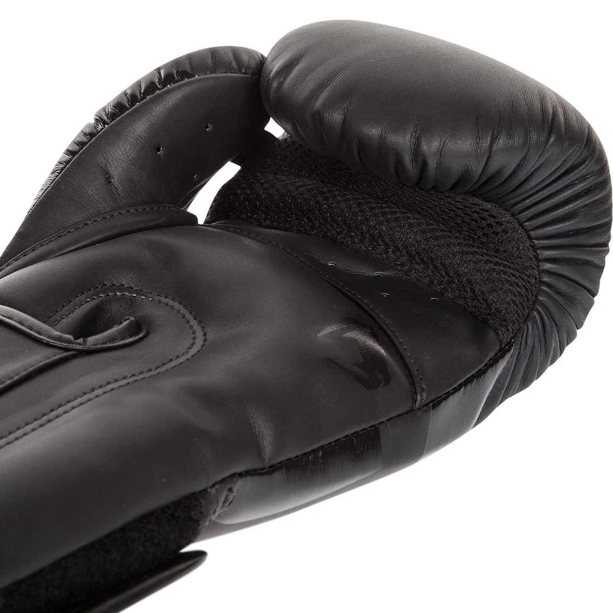 Venum Elite Hook and Loop Boxing Gloves - Matte Black - Image 4
