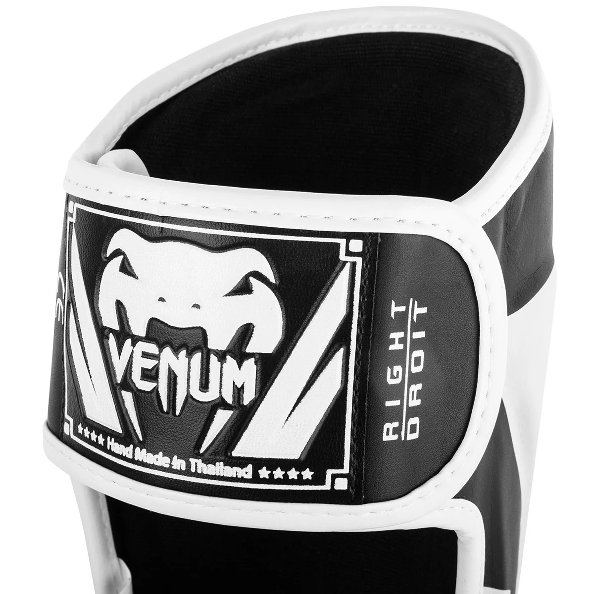Venum Elite Lightweight Standup Protective MMA Shin Guards - Black/White - Image 6