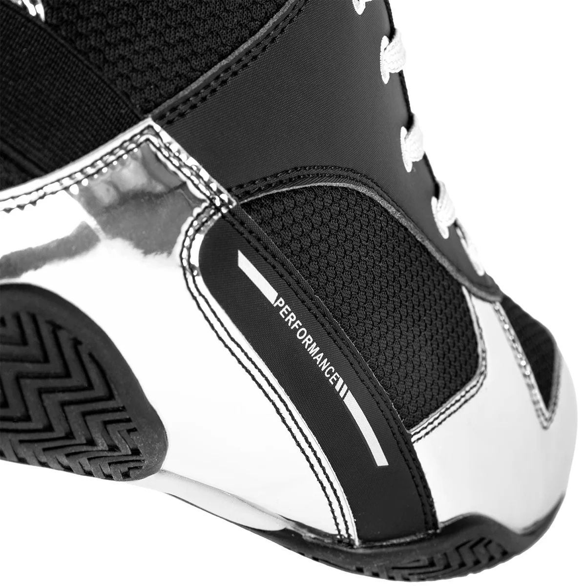 Venum Elite Professional Boxing Shoes - Black/Silver - Image 6