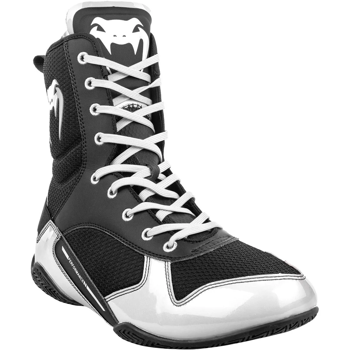 Venum Elite Professional Boxing Shoes - Black/White