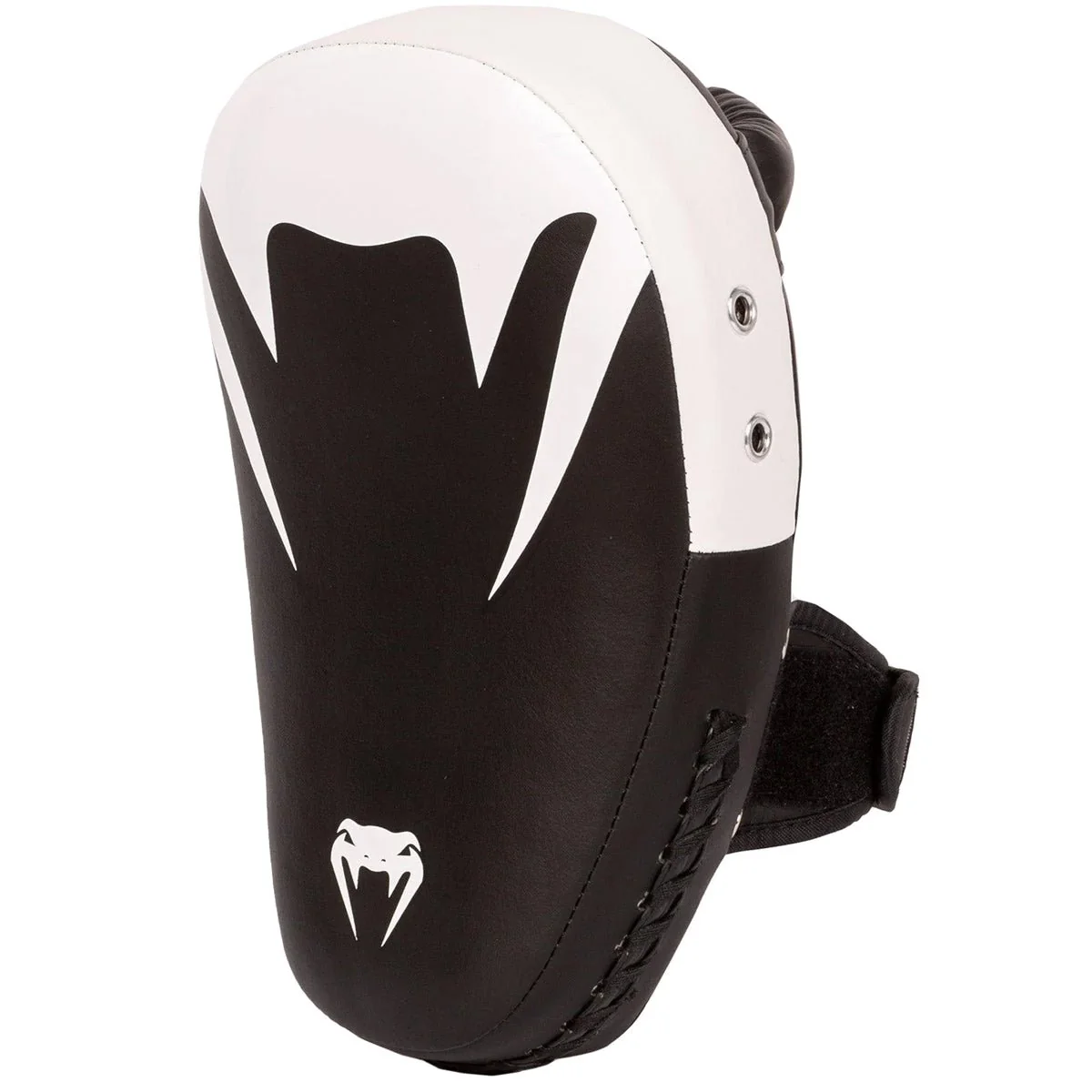 Venum Elite Small Kickboxing Pao Training Mitts - Black/White - Image 2