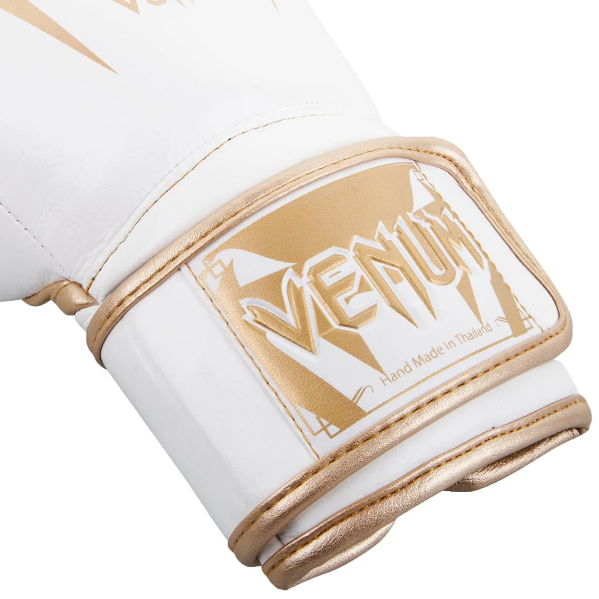 Venum Giant 3.0 Nappa Leather Hook and Loop Training Boxing Gloves - White/Gold - Image 4