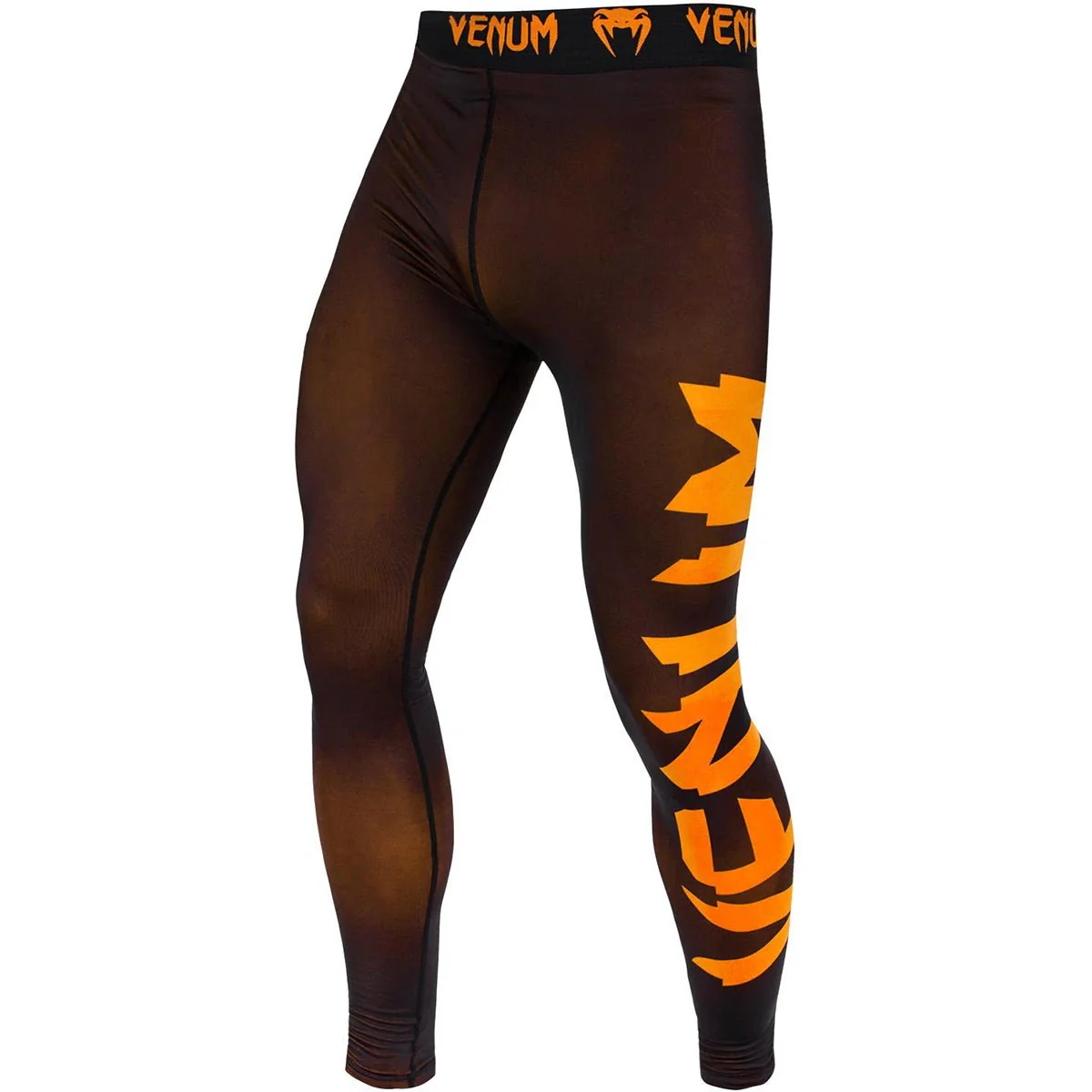 Venum Giant Dry Tech Fit Cut Compression Spats - Black/Neo Orange
