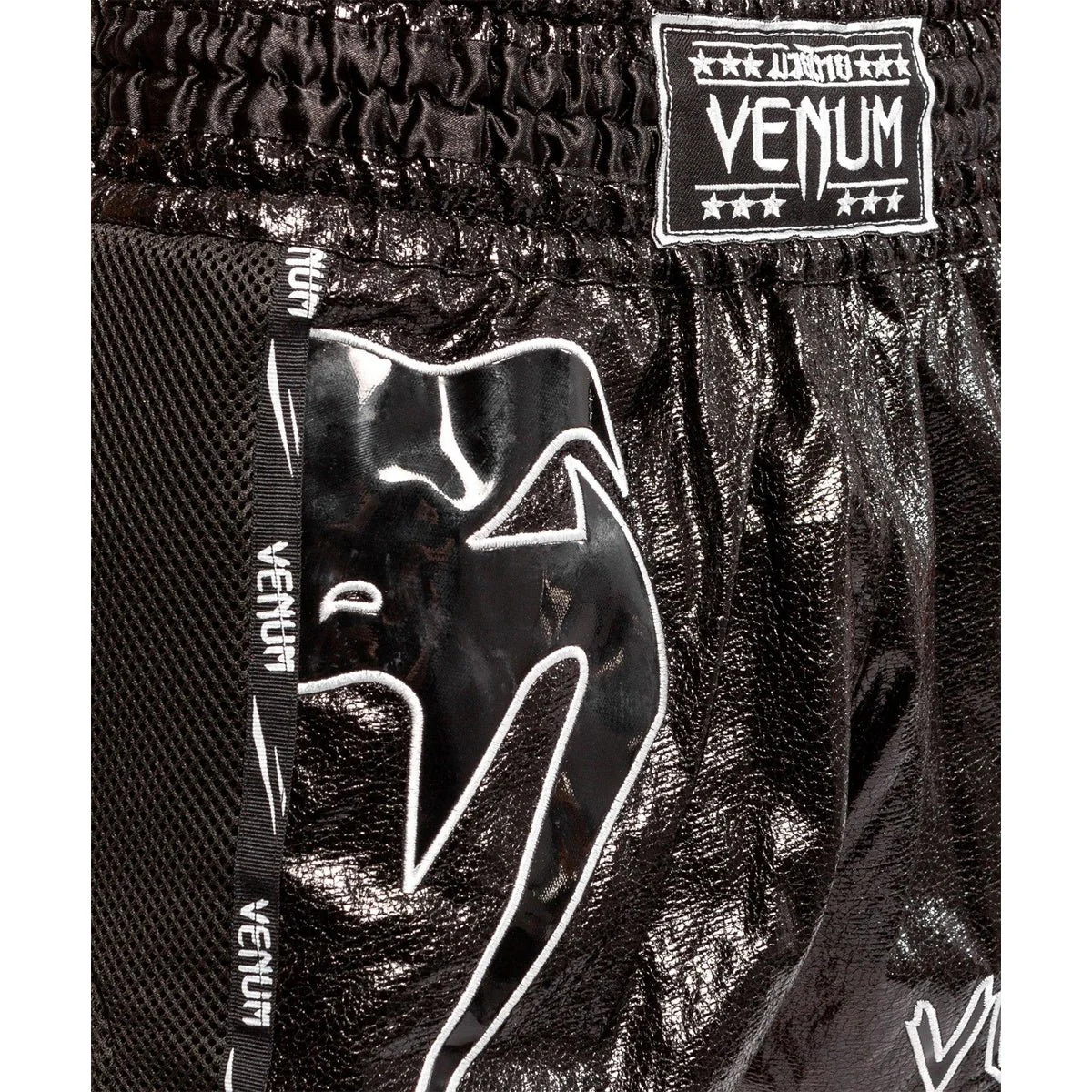 Venum Giant Infinite Muay Thai Shorts - Black/Black - Image 3