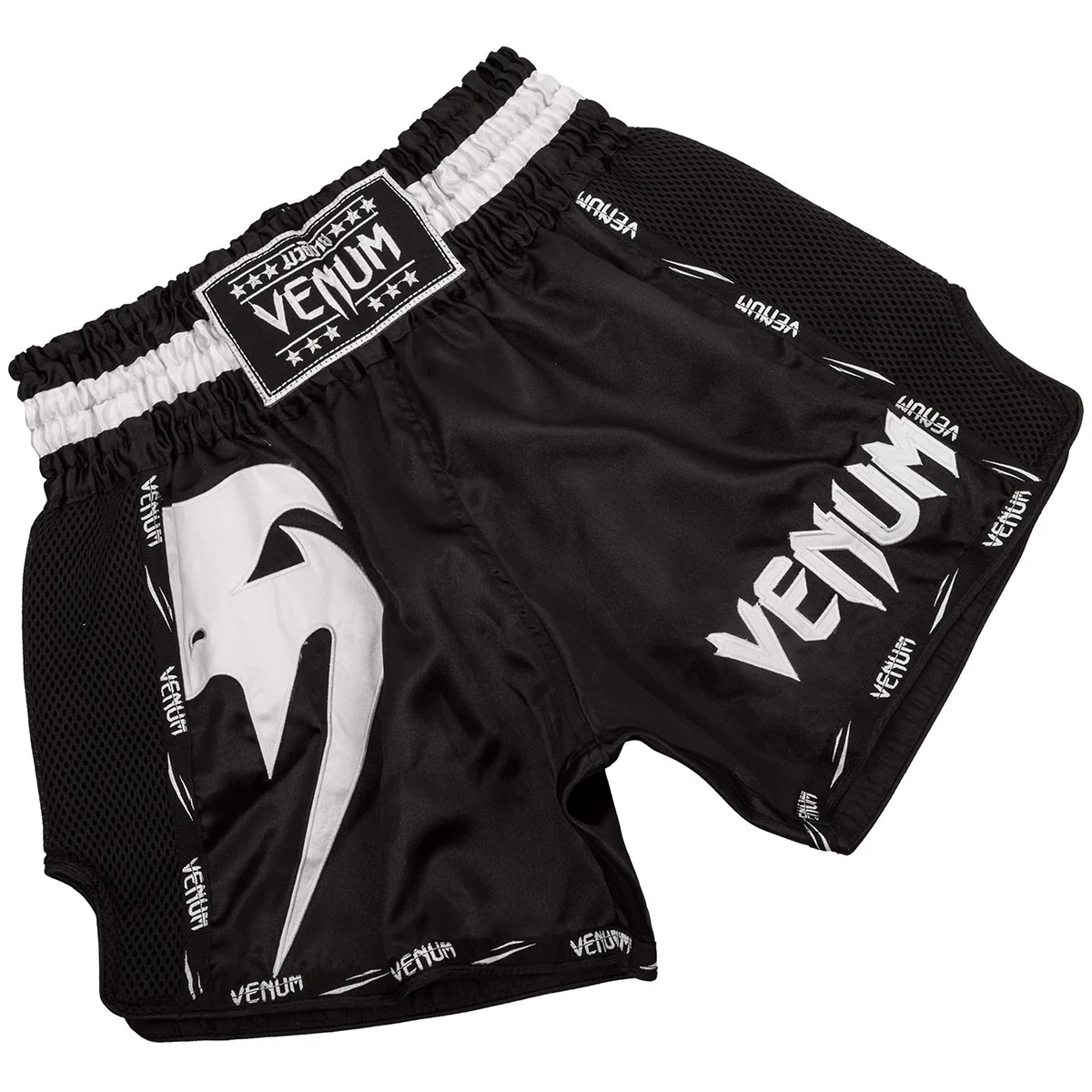 Venum Giant Lightweight Muay Thai Shorts - Black/White
