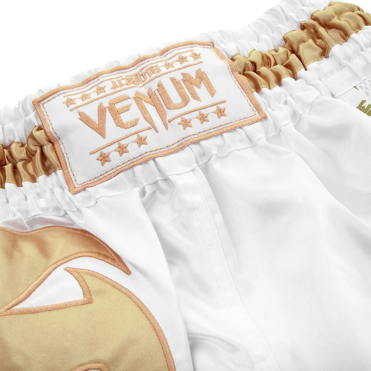 Venum Giant Muay Thai Shorts - White/Gold - Image 5