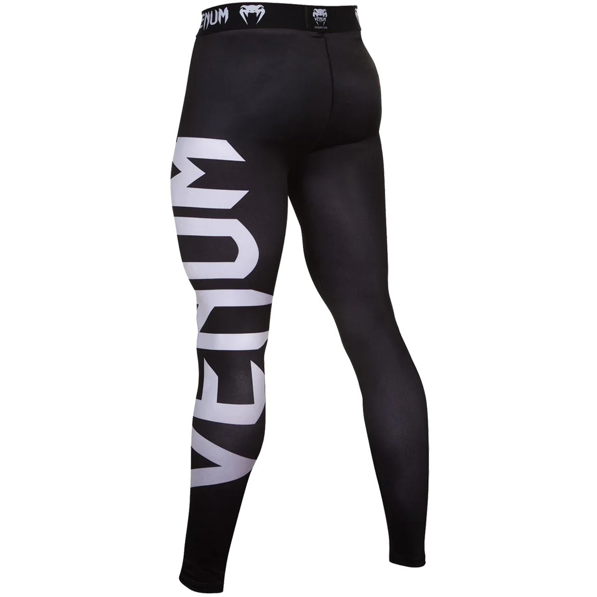 Venum Giant Spandex 4-Way Construction Grappling Spats - Black/White - Image 3