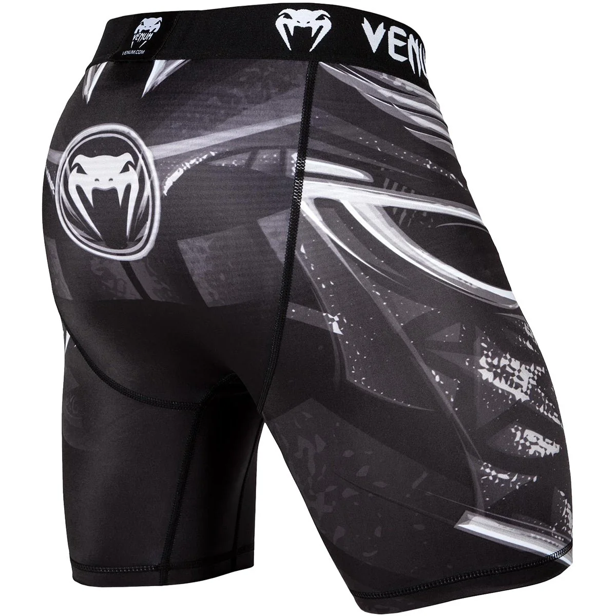 Venum Gladiator 3.0 Compression Vale Tudo Shorts - Black/White - Image 4