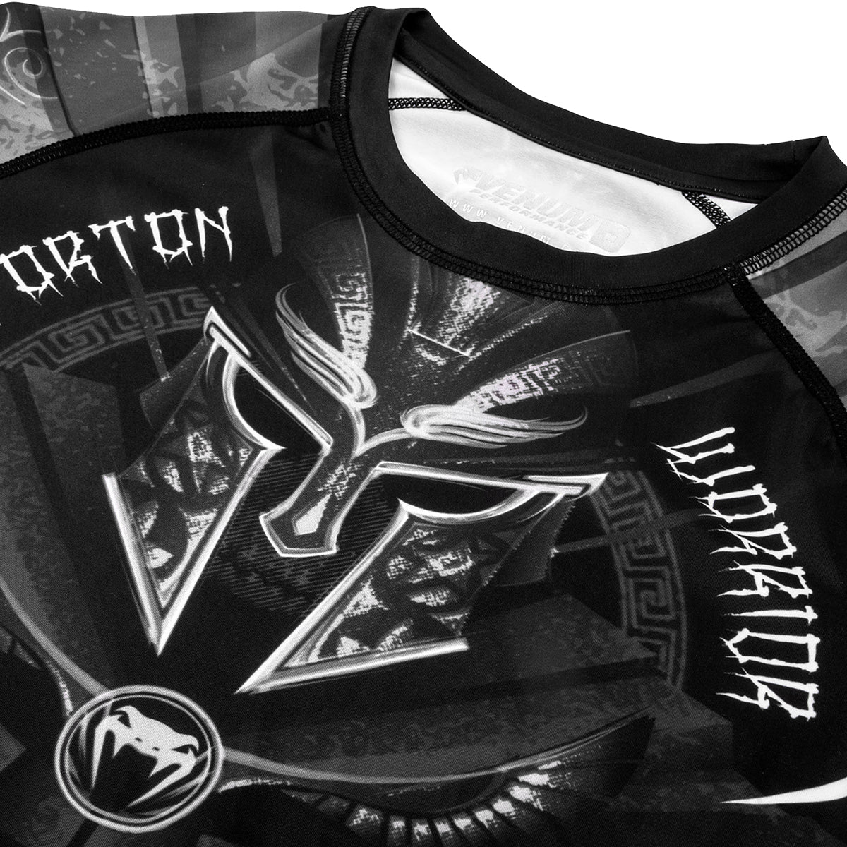 Venum Gladiator 3.0 Long Sleeve MMA Rashguard - Black/White - Image 7